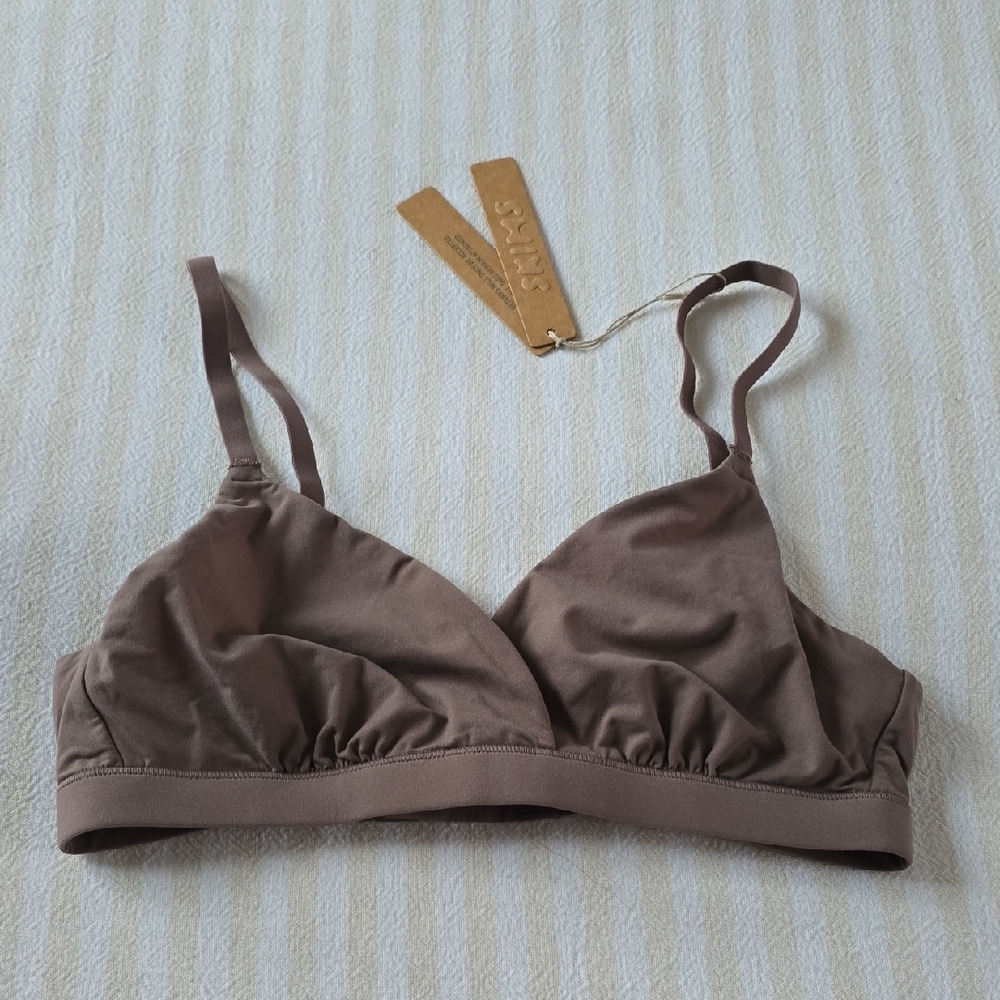 SKIMS Fits Everbody Crossover Bralette Size:XS Umber